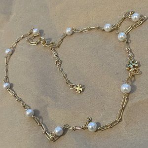 ToryBurch Thin Roxanne Chain Necklace Like New Condition